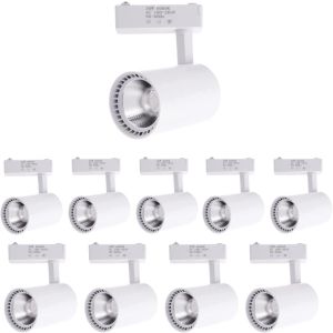 Pack x10 spotlight LED rail branco 30w, luz 6000k, 2200 lm, 220v monofásico
