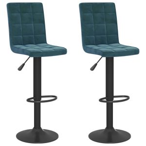 Bancos de cozinha vidaxl 2 peças veludo azul