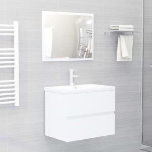 Conjunto de móveis de casa de banho contraplacado branco