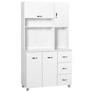 Armário de cozinha 100x39.5x183.5 cm color blanco Homcom, casa - cozinha