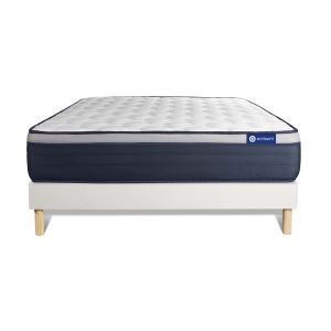 Conjunto de estrado branco + colchão actisom actimemo max (140x210 cm - esp