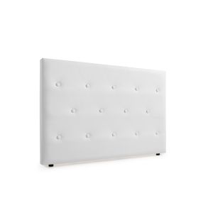 Cabeceira estofada venice pele sintética 210x115x12 cm - branco - moonia