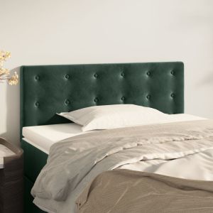 Cabeceira de cama veludo 80x5x78/88 cm verde-escuro ptob9439