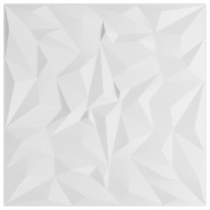 Painéis de parede 48 pcs 50x50 cm 12m² xps ametista branco