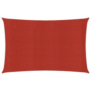 vidaXL toldo de vela rojo hdpe 160 g/m² 2,5x4 m