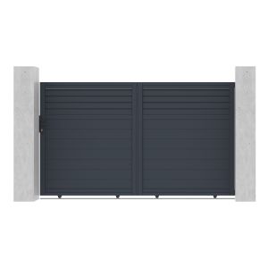 Pacote de portão deslizante 3m carpatia a.180cm + 2 postes h. 190cm