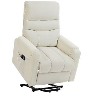 Poltrona levanta pessoa veludo cotelê (100% poliéster) color beige