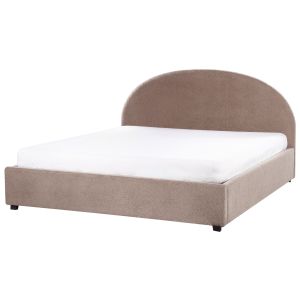 Sommier com arrumação vaucluse bouclé taupe 180 x 200 cm