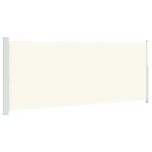 Toldo lateral retrátil para pátio 200x500 cm cor creme