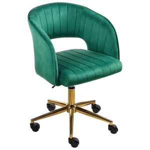Cadeira home office katonah veludo verde