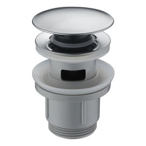 Válvula click-clack cinza | acabamento em cromo [ imex® ]