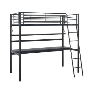 Cama alta com secretária "alona" - 90 x 190 cm - preto