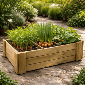 Caixa cultivo / horta urbana 60x100x27 cm base e separadores - vidahuerto