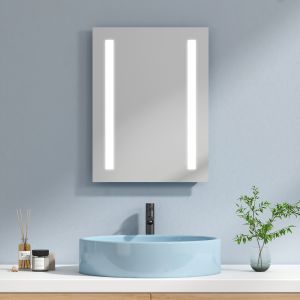Emke espelho de banheiro espelho LED de parede 45x60 cm com luz branca fria