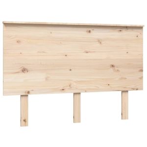 vidaXL cabecero de cama madera maciza de pino gris 124x6x82,5 cm