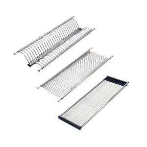 Emuca escorredor em aço inoxidável drynox, módulo 800mm, aço inox