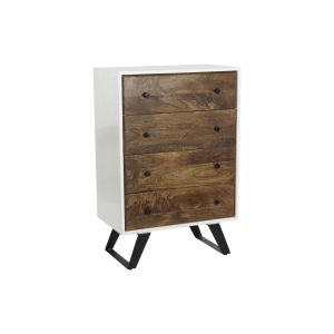 Cómoda em madeira de mangueira e metal, 70x40x105cm