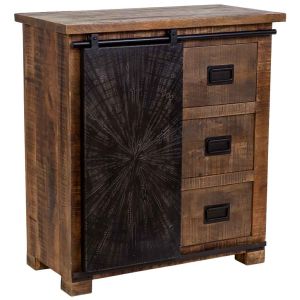 Consola de entrada em madeira castanha 85x42x90h cm