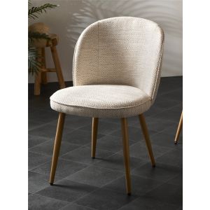 Cadeira isuan natur com pés de madeira 52x61x80 cm