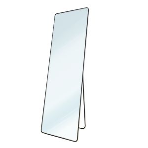 Espelho de pé metal square edge max 160x50 | preto | chão ou parede
