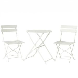Conjunto de jardim 58x58x70 cm metal color beige Outsunny