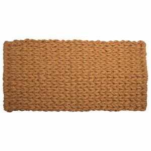 Capacho de corda de coco castanho 120x60x3