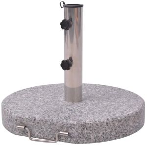Base de sombrilla de granito y acero inoxidable 45