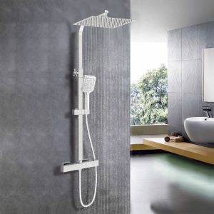 Aica coluna de chuveiro termostato 30x30cm chuveiro chuva grande