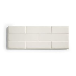 Cabeceira de cama 160 muro ladrillos de polipiel 162x57x5cm branco