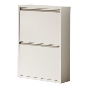 Apateira sokndal com 2 portas 71x50x15 cm metal - branco-escuro [en.casa]