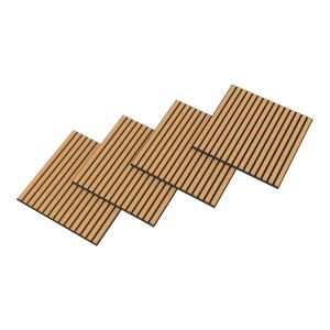 Conjunto de 8 painéis acústicos 3d vang lâminas lineares 2,88m² carvalho
