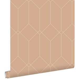 Estahome papel de parede motivo art deco terracota 50 x 900 cm