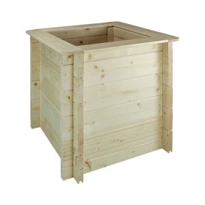 Jardinera elevada de madera - 58x58xh57cm - Timbela m618