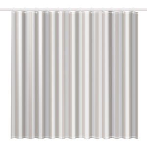 Cortina de chuveiro - rayen - 180x200cm - em pva - listrado branco e bege