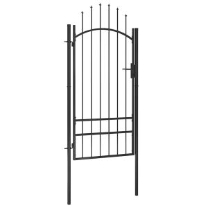 Portão de jardim 1x2,5 m aço preto