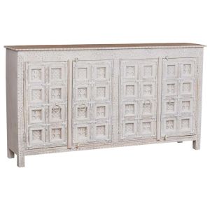 Aparador de madeira branco 186x40x102