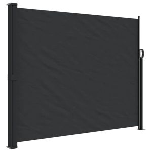 Toldo lateral retrátil 160x500 cm preto