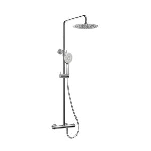 Conjunto de chuveiro termostático round elite redondo cromado 250mm