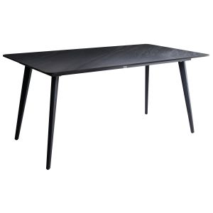 Mesa de refeição de jardim rodallo 160 cm 90 cm pedra mármore preto