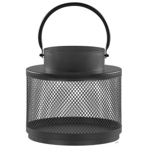 Lanterna yamdena 24 cm metal preto