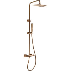 Conjunto de duche monocomando firenze ouro rosa escovado [ imex® ]