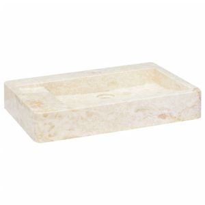 Lavatório 58x39x10 cm mármore cor creme