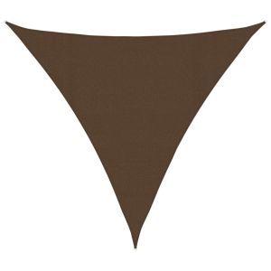Para-sol estilo vela 160 g/m² 4,5x4,5x4,5 m pead castanho