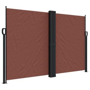 Toldo lateral retrátil 160x1000 cm castanho