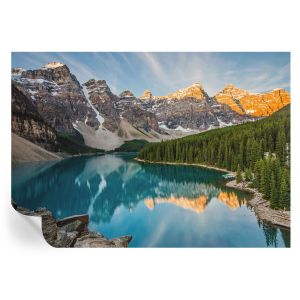 Papel de parede vinílico reflexo da montanha 208x146 tulup