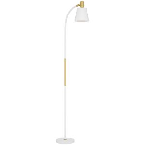 Candeeiro de pé 49x21x127-160 cm metal color blanco Homcom
