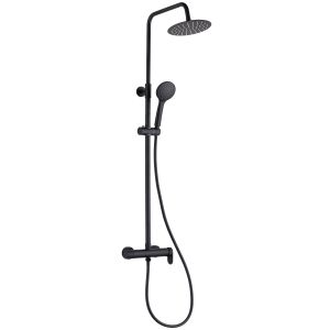 Columna de ducha inox en negro mate - källa