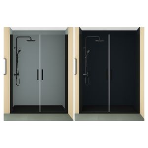 Ondee - kit  paneles murales nicho  200cm gris antracita perfil negro
