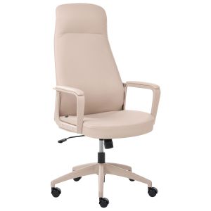 Cadeira executiva ardour pele sintética creme