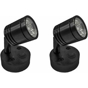 Luminária de leitura de parede 2 un. Regulável preto